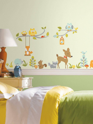 Woodland Fox And Friends Peel Stick Wall Decal - Roommates