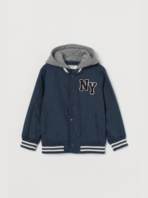 Hooded Baseball Jacket