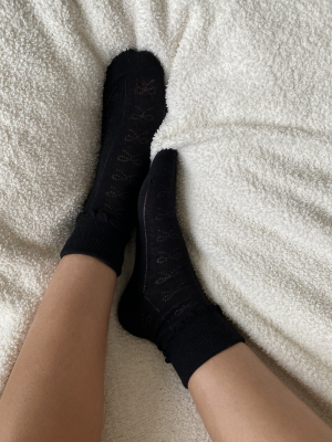 Pointelle Knit Sock