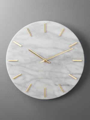 Carlo Marble And Brass Wall Clock