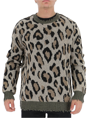 R13 Printed Crewneck Sweater