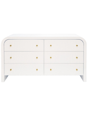Worlds Away Valentina Chest - White Lacquer