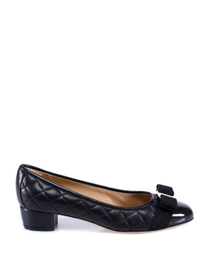 Salvatore Ferragamo Quilted Vara Bow Pumps