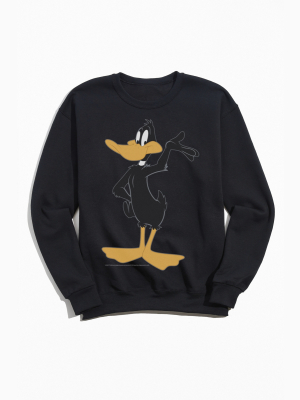 Looney Tunes Daffy Duck Crew Neck Sweatshirt