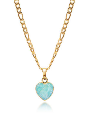 Women's Amazonite Heart Necklace
