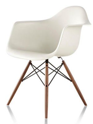 Eames® Molded Plastic Armchair - Wood Dowel Base