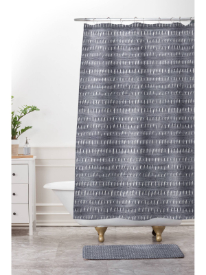 Holli Zollinger Rain Light Shower Curtain Gray - Deny Designs