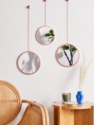 Round Hanging Wall Mirror - Set Of 3