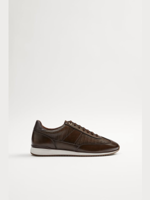 Embossed Brown Sneakers