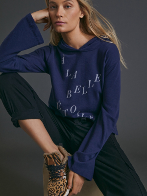 La Belle Cropped Graphic Hoodie