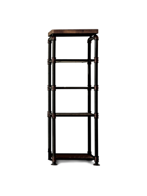 Stonehedge Industrial Pipe Inspired Pier Cabinet Black/natural - Iohomes