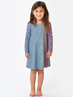 Sol Angeles Girl's Hacci Dress - Rainbow Python