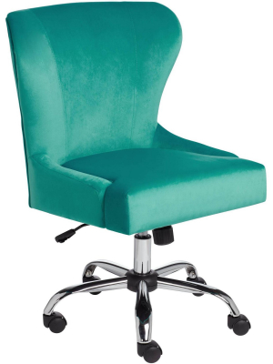 Studio 55d Erin Teal Fabric Adjustable Office Chair