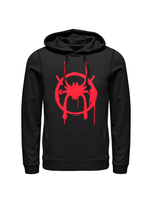 Men's Marvel Spider-man: Into The Spider-verse Symbol Pull Over Hoodie