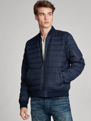Packable Quilted Bomber Jacket