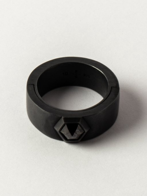 Sistema Ring (fancy Setting, Black Hex Diamond, 1.05 Ct, 9mm, Ka+blkdia)