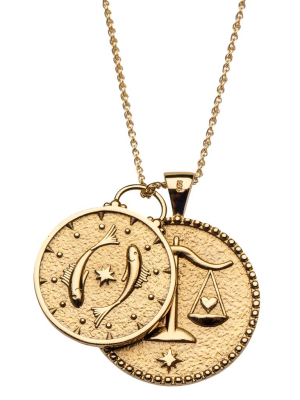 Aries Jw Small Zodiac Pendant Coin - Mar 21 - Apr 19