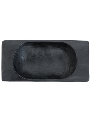 Black Vintage Dough Bowl