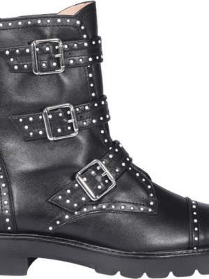 Stuart Weitzman Jesse Lift Studded Ankle Boots