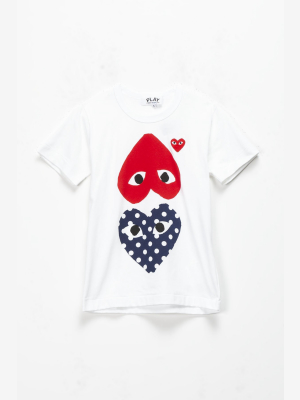 Women's Polka Dot Heart T-shirt