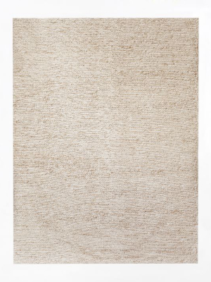 Mini Pebble Wool Jute Rug - Natural/ivory