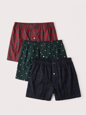 3-pack Woven Boxers