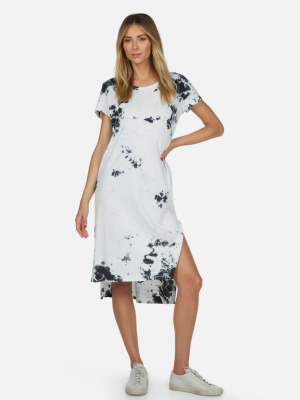 Augustus Le Black White Tie Dye Dress