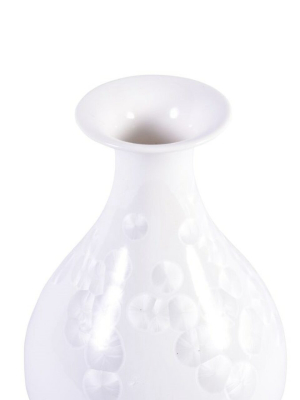 White Crystal Shell Pear-shaped Vase, Small