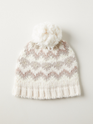 Fairisle Pom Cashmere Blend Hat