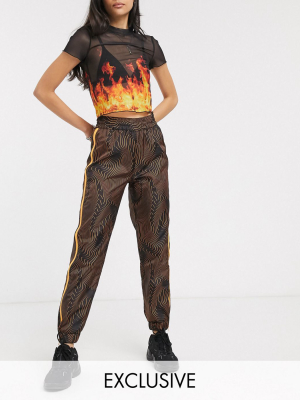 Collusion Nylon Swirl Print Pants