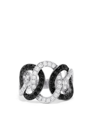 Effy 14k White Gold Black And White Diamond Ring, 1.34 Tcw