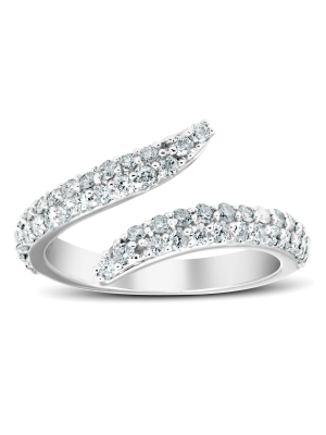 Pompeii3 3/4 Ct Diamond Viper Ring Womens 14k White Gold