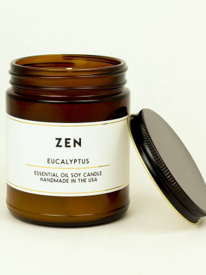 Zen Eucalyptus Essential Oil Aromatherapy Candle
