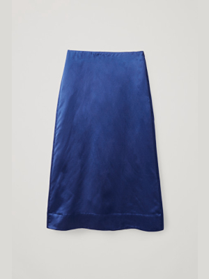 Mulberry Silk-mix A-line Skirt