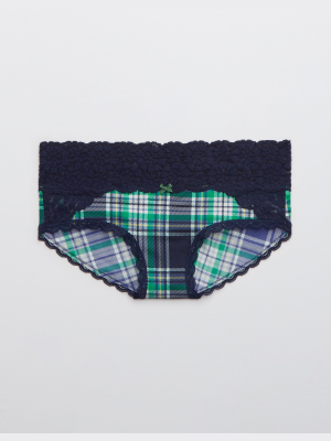 Aerie Sugar Cookie Lace Shine Boybrief Underwear