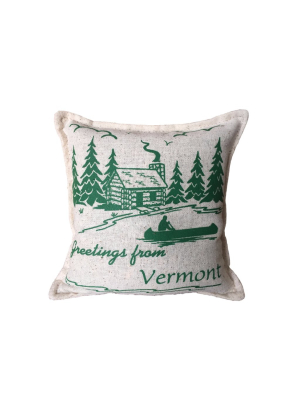 Greetings From Vermont Balsam Pillow