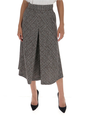 Dolce & Gabbana Checked Flared Midi Skirt