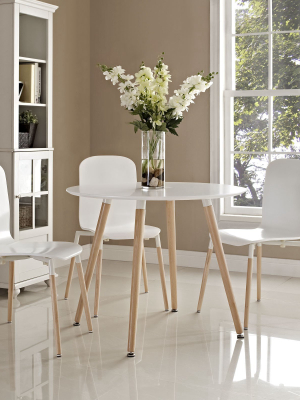 Tacey Circular Dining Table White