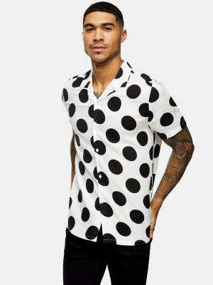 Considered Polka Dot Revere Slim Shirt