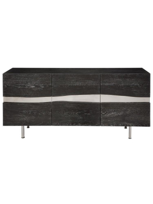 Sorrento Oxidized Grey Wood Sideboard Cabinet