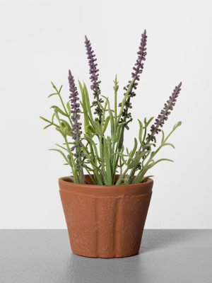 8" Faux Lavender Potted Plant - Hearth & Hand™ With Magnolia