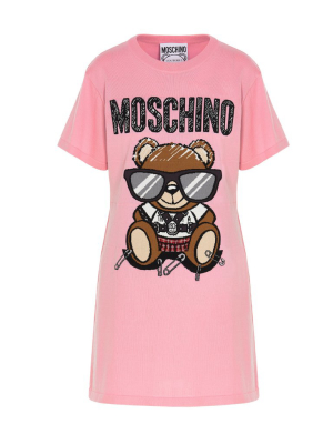 Moschino Teddy Bear Intarsia Mini Dress