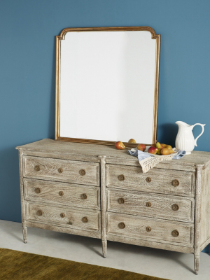 Washed Wood Six-drawer Dresser