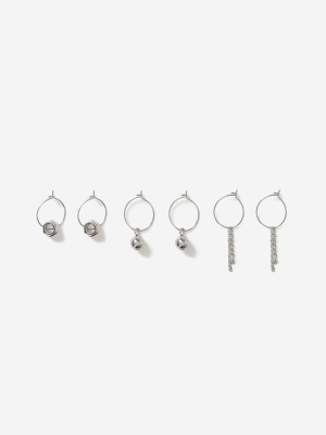 **hoop Earrings 3 Pack