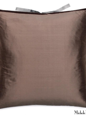 Silk Dupioni Pillow Mudd 22x22