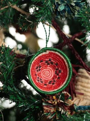 Watermelon Basket Ornament