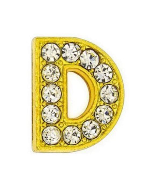 Pave Letter "d" - Gold Charm