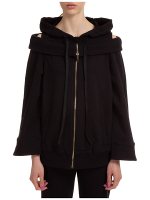 Alberta Ferretti Shoulder Cut-out Hooded Jacket