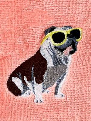 2pc Dog Sun Glasses Hand Towel Coral - Skl Home