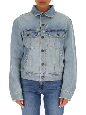 Saint Laurent Fringed Edge Denim Jacket